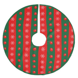 Modern Red Black Christmas Ornaments Snowflakes Polyester Weihnachtsbaumdecke