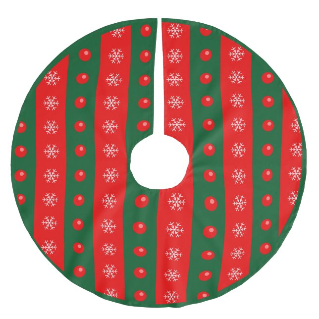 Modern Red Black Christmas Ornaments Snowflakes Polyester Weihnachtsbaumdecke (Vorderseite)