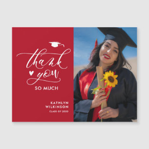 Modern Red Black Minimalistisch Abschluss Vielen D Magnetkarte