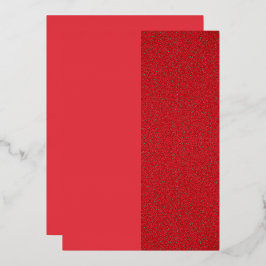 Modern Red Foil Einladung - Fett Minimalistisches