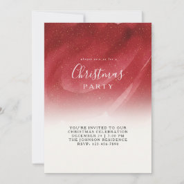 Modern Red & Gold Abstract Christmas Card – Person Einladung