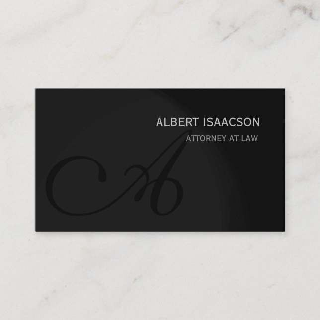 Modern Red Gray Simple Monogram Business Card Visitenkarte (Vorderseite)