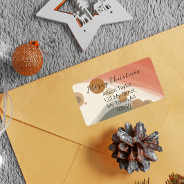 Modern Red Green Christmas Rücksendeadresse Adressaufkleber