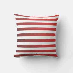 Modern Red Ombre Stripes Kissen