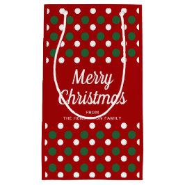 Modern Red Pattern Frohe Weihnachten Kleine Geschenktüte