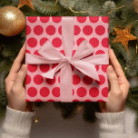 Modern Red Polka Dots Christmas Wrapping Paper Geschenkpapier<br><div class="desc">Modern Red Polka Dots Christmas Wrapping Paper</div>