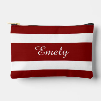 Modern Red Script Name Zubehörtasche