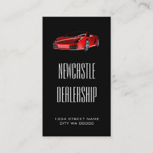 Modern Red Sports Car Deal Visitenkarte