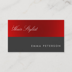 Modern Red Strip Grau Stylist Fashion Consultant Visitenkarte