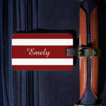 Modern Red Strips Name