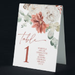 Modern Red Winter Christmas Tischnummer Card Tischaufsteller<br><div class="desc">Modern Red Winter Christmas Tischnummer Card</div>