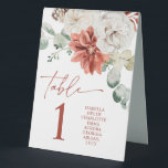 Modern Red Winter Christmas Tischnummer Card Tischaufsteller<br><div class="desc">Modern Red Winter Christmas Tischnummer Card</div>