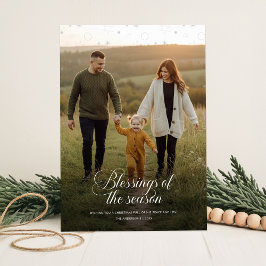 Modern Religious Christian Family Photo Christmas Feiertagskarte