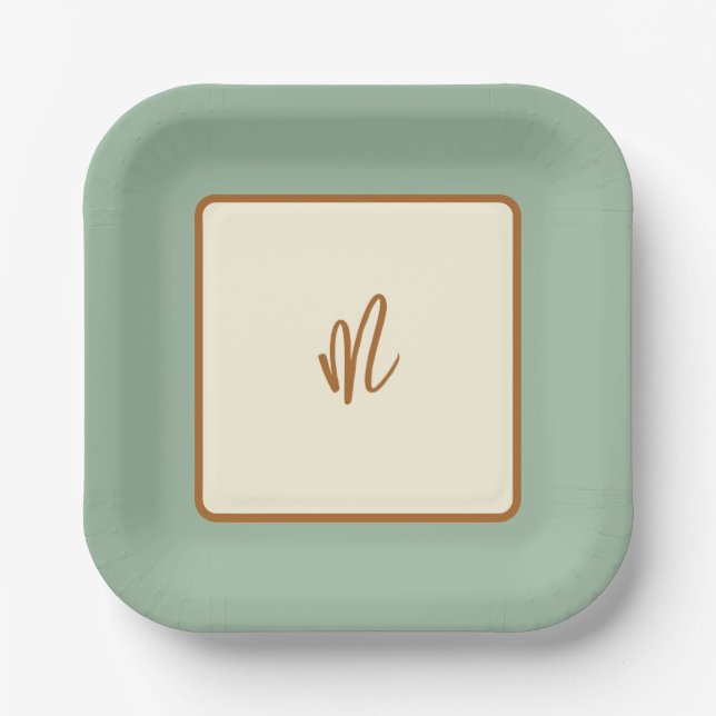 Modern Retro Chili Limette  Pappteller (Vorderseite)