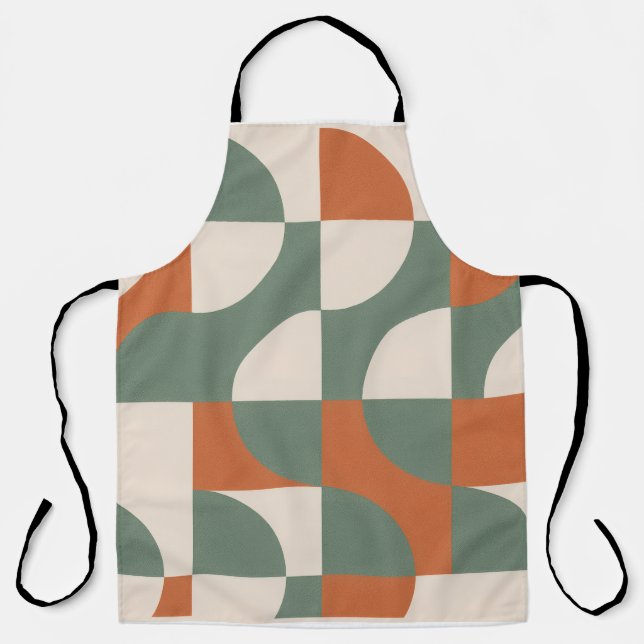 Modern Retro Geometric Apron Schürze (Vorderseite)