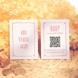 Modern Retro Hand Drawn QR Spanish Wedding RSVP Begleitkarte<br><div class="desc">A Spanish language RSVP enclosure card to match our Retro Love Struck Hand Drawn Cupid Wedding collection. An English version of this design is available in my store for bilingual weddings. This design features the text "Nos vemos allí?" in bold capitals framed by a doodle scribble style frame and the...</div>