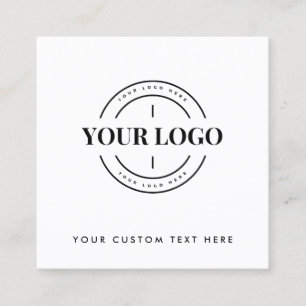 Modern Retro Typografy Business Logo 2 QR Code Quadratische Visitenkarte
