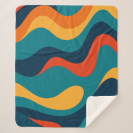 Modern Retro Wavy Abstract Pattern  Sherpadecke
