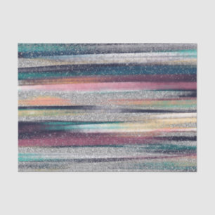 Modern rosa Blauer Glitzer Pinselstriche Farbe Far Seidenpapier