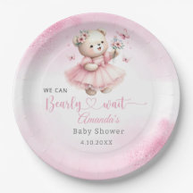 Modern rosa Boho Teddy Bear Mädchen Dusche