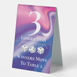 Modern rosa Bunco Dice Table Three Card Table Tischaufsteller