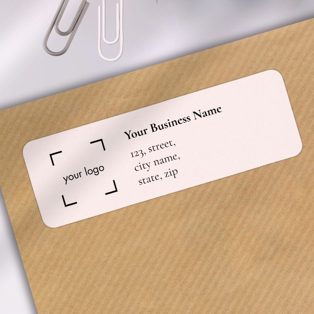 Modern rosa Business Return Address Label (Von Creator hochgeladen)