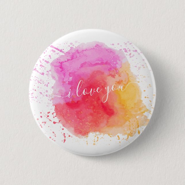 Modern rosa Farbe Button (Vorderseite)