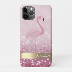 Modern rosa Flamingo Glitzer Bokeh - Personalisier Case-Mate iPhone Hülle