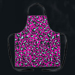 Modern rosa Geparden Leopard Tierdruck Schürze<br><div class="desc">Immer trendy heiß rosa Vollfarbe. Wilde Safari- und Dschungeltierdrucke. Moderne schicke kleine Geparde,  Leopardenleder in weiß und pastellfarbener Minze und Rosa. Kleiner Geparden Leopardendruck.</div>