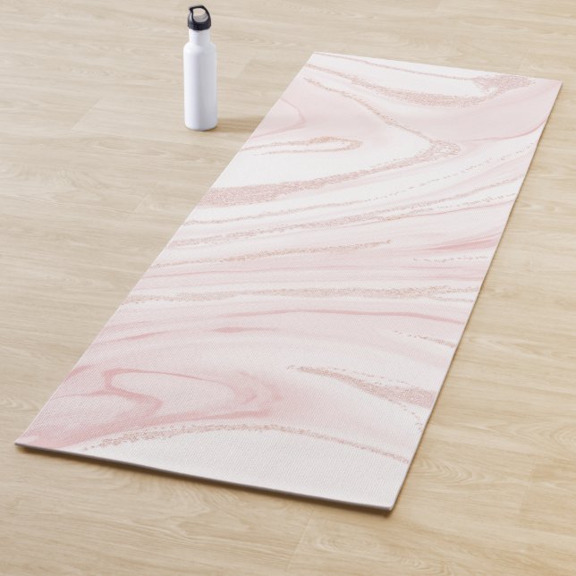 Modern rosa Glitzer Marmor Yogamatte (Beispiel)