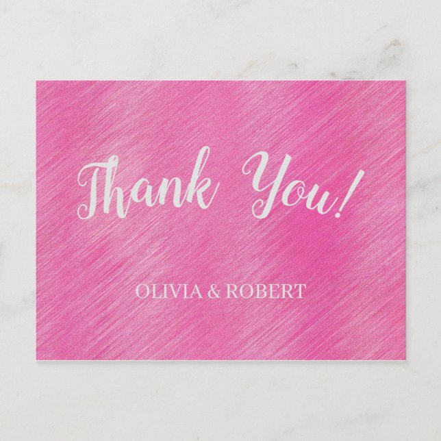 Modern rosa Holzstaub Postkarte (Vorderseite)