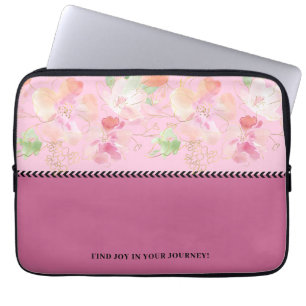 Modern rosa inspirierendes Zitat Laptop Sleeve