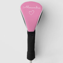 Modern rosa Name Custom Niedlich Golf Head Cover