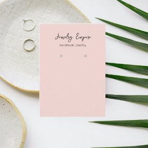 Modern rosa Ohrwurfhalter Visitenkarte