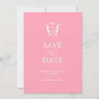 Modern rosa Save the Date