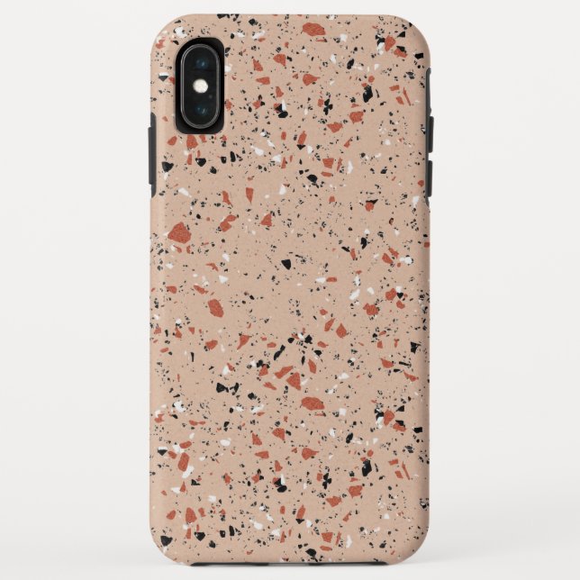 Modern rosa Terrazzo Print Pattern Case-Mate iPhone Hülle (Rückseite)