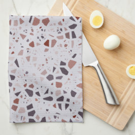 Modern rosa Terrazzo Print Pattern Geschirrtuch