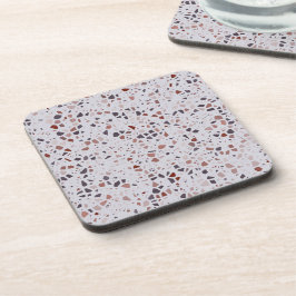Modern rosa Terrazzo Print Pattern Getränkeuntersetzer