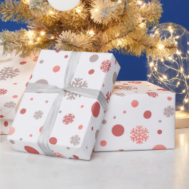Modern rosa und weiß Frohe Weihnachten Geschenkpapier