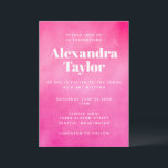 Modern rosa Wasserfarbe Trendy Chic Bat Mitzvah Einladung<br><div class="desc">Personalisiert Modern rosa Wasserfarbe Trendy Chic Bat Mitzvah Einladung</div>