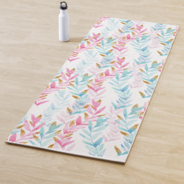 Modern rosa, weiß und blau yogamatte