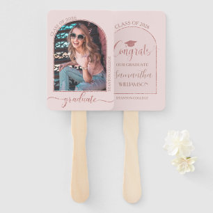 Modern Rose Gold Pink Arch Picture Abschluss Fächer