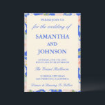 Modern Royal Blue Ivory Floral Monogram Wedding Einladung<br><div class="desc">Celebrate your love with this Modern Royal Blue Ivory Floral Monogram Wedding Invitation. Featuring elegant royal blue accents, a soft ivory background, and delicate floral details, this invitation is personalized with your monogram for a sophisticated, contemporary touch. Perfect for couples seeking timeless elegance with a modern flair, it can be...</div>