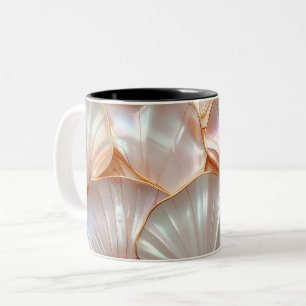 Modern Royal Mother of Pearl & Rose GoldMosaic Mug