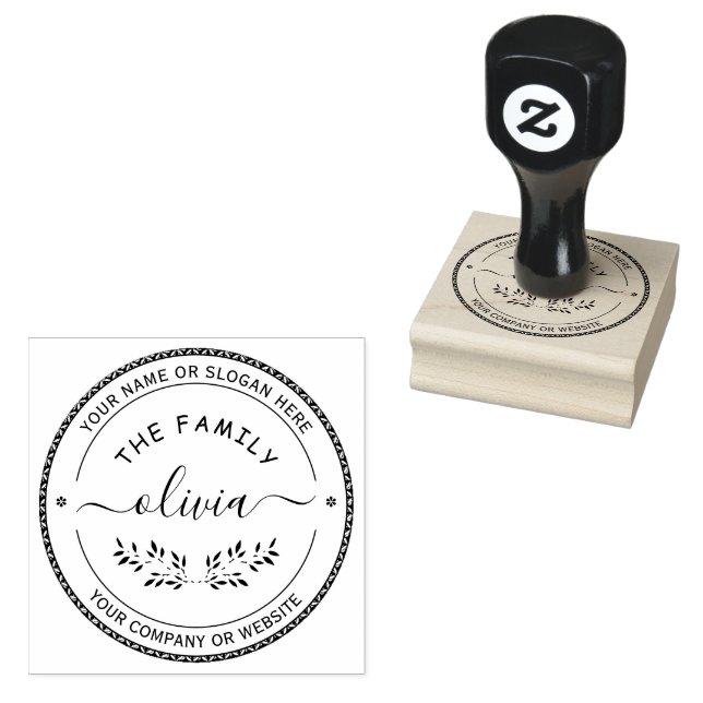 MODERN | Rubber-Briefmarke für Personalisierte Fir Gummistempel (Stempel)