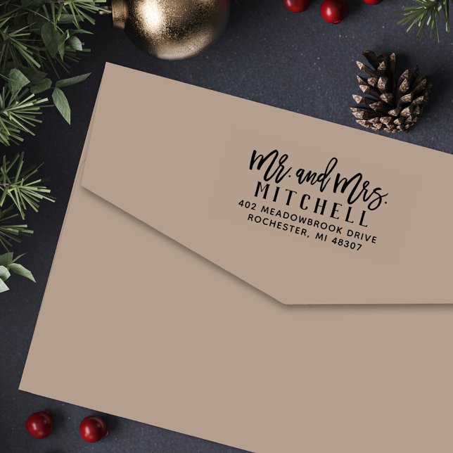 Modern Rücksendeadresse für Schrift Permastempel (Von Creator hochgeladen)