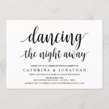 Modern Rustic, Black script, Engagement Party