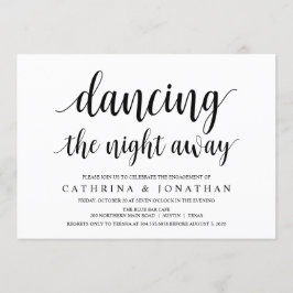 Modern Rustic, Black script, Engagement Party Einladung