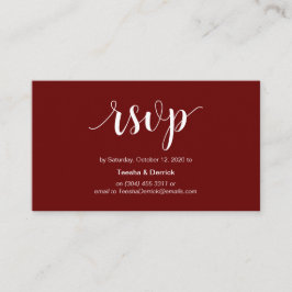 Modern Rustic, Burgund Script, Online-UAWG Begleitkarte