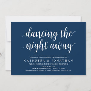 Modern Rustic, Navy Blue Drehbuch, Engagement Part Einladung